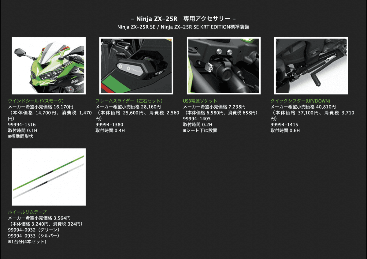 KAWASAKI ZX-25R 日本9月10日發售！三版本售價、配備公布